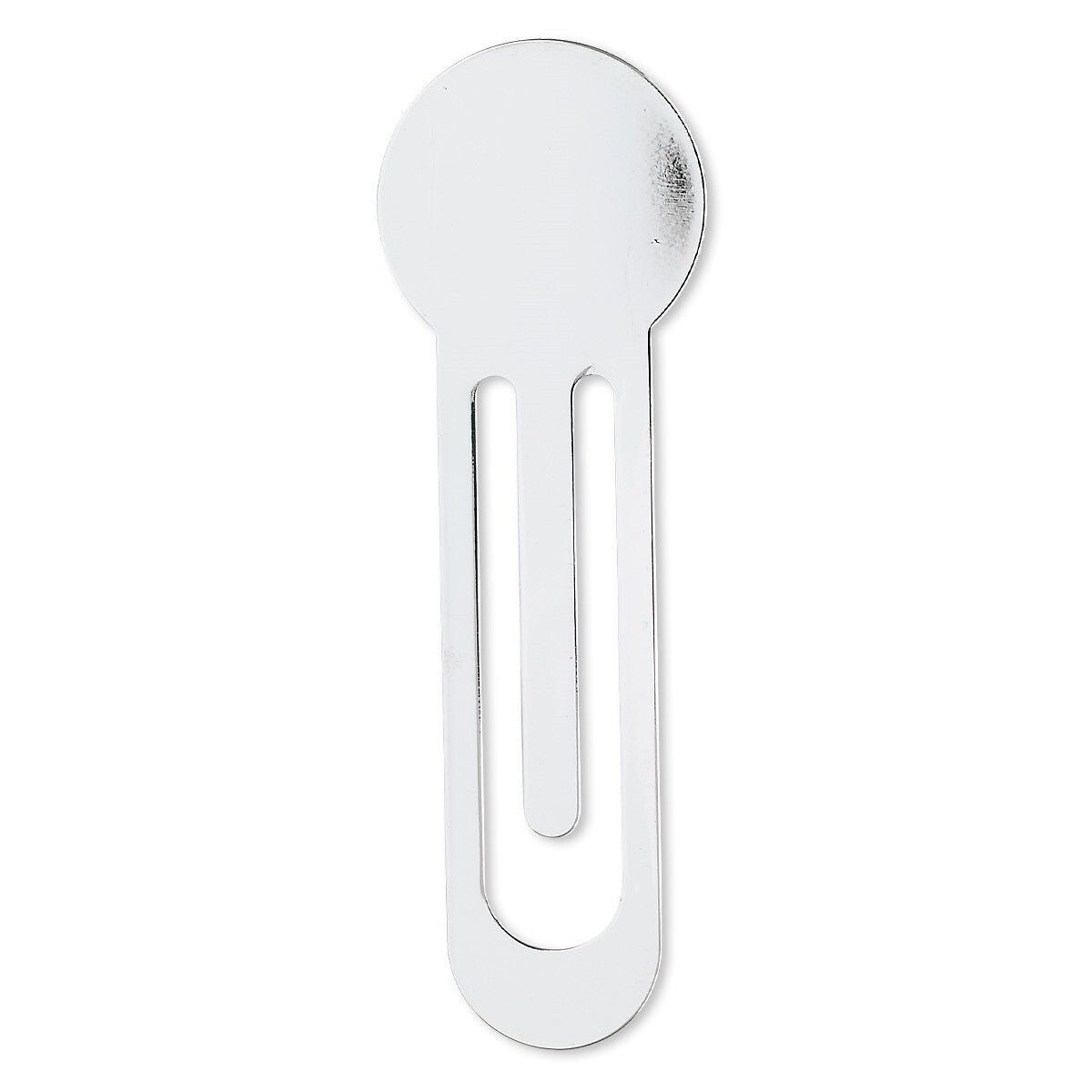 Silver Plated Brass Bookmarks with 26mm Flat Pad and Clip 80x26mm – 4 pcs