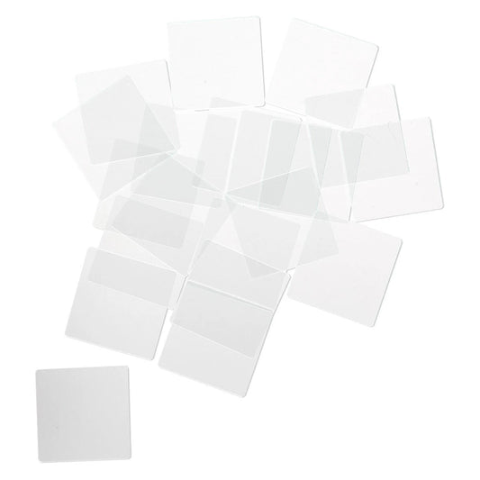 Clear Flat Art Glass Squares 1 Inch Grounded Edges (20 pc)