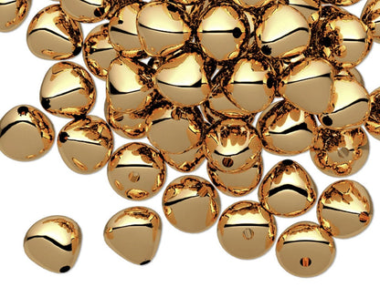 Gold Plated Brass Smooth Pear Teardrop Beads, 5mm, 100 pcs