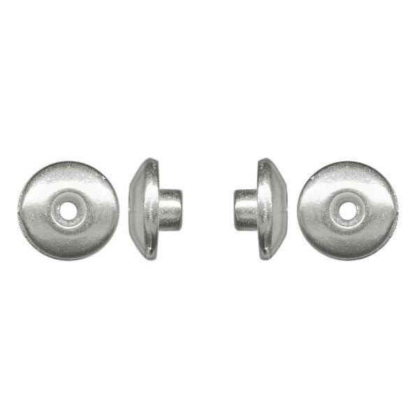 Bead Aligner, 10 Rhodium Plated Pewter 7x4mm Smooth Hole Adapters To Stop Wobble