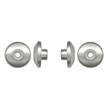 Bead Aligner, 10 Rhodium Plated Pewter 7x4mm Smooth Hole Adapters To Stop Wobble