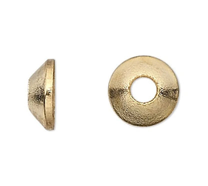 Gold Plated Steel Smooth Cone Bead Caps, 5x2mm, 300 pcs