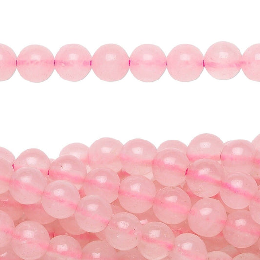 Rose Quartz (Dyed) 6mm Round Beads, 1 Strand (approx. 67)