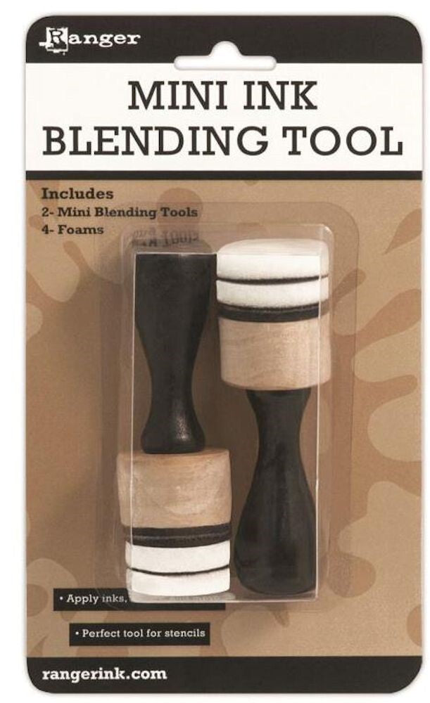 Ranger Mini Ink Blending Tools 1 inch Round, 2 Tools with 4 Foams
