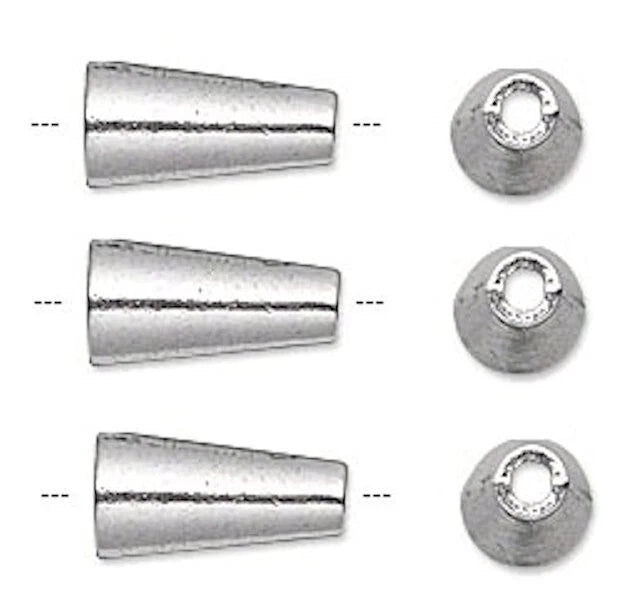 Cone Bead Caps, Antiqued Silver Pewter, 14x8mm, 20 pcs