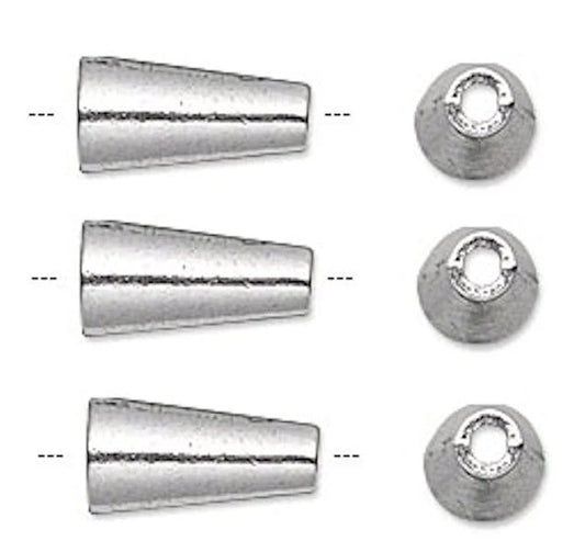 Cone Bead Caps, Antiqued Silver Pewter, 14x8mm, 20 pcs
