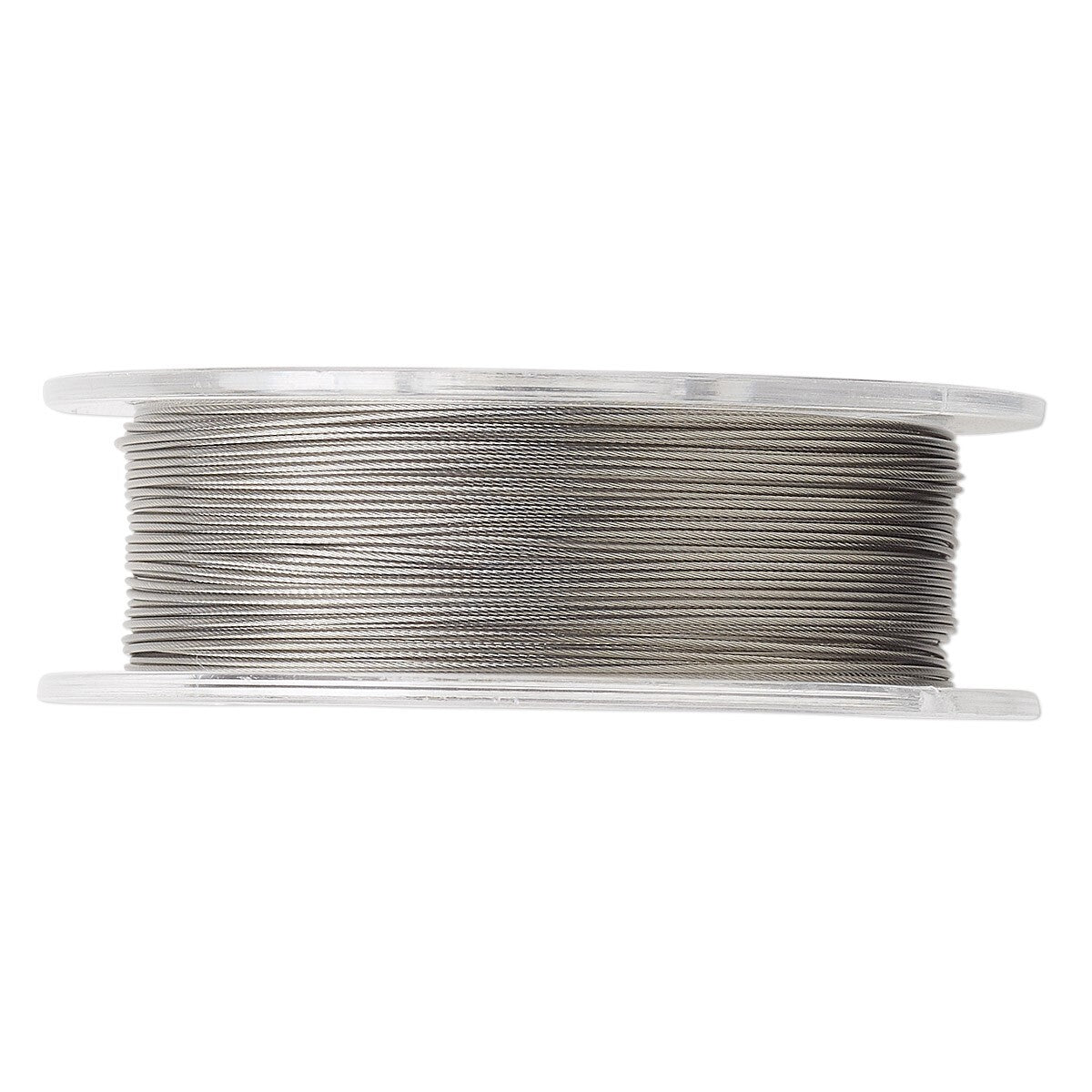 Tiger Tail Beading Wire, Clear 7 Strand 0.018" Diameter, 30 Foot Spool