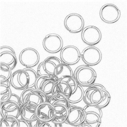 Artistic Wire Non-Tarnish Silver Plated Round Jump Rings, 18 Gauge