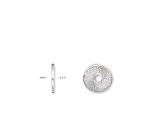 Brushed Plated Brass 8mm Heishi Disc Spacer Beads, 20 pcs