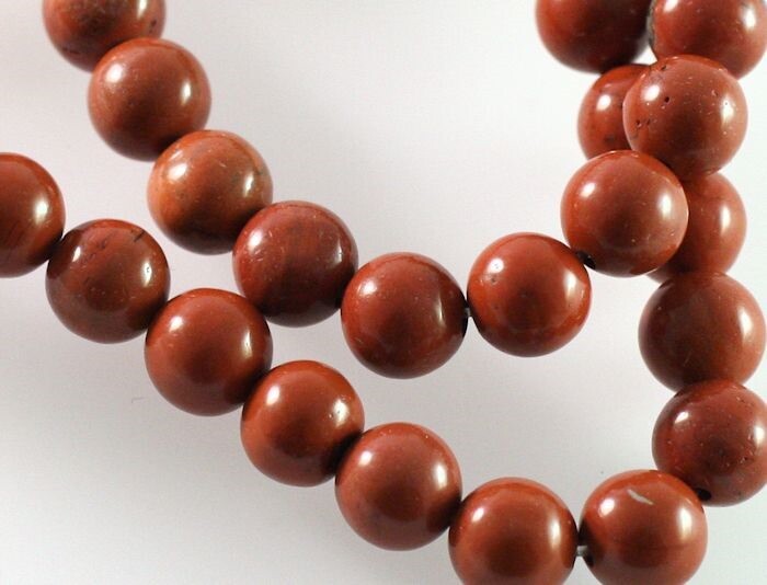 Beads, Red Jasper (Natural) B Grade 8mm Round, 1 Strand (approx. 50 pcs)