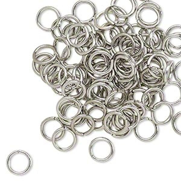 Anodized Aluminum Jump Rings 18 Gauge 6mm - 100 pcs