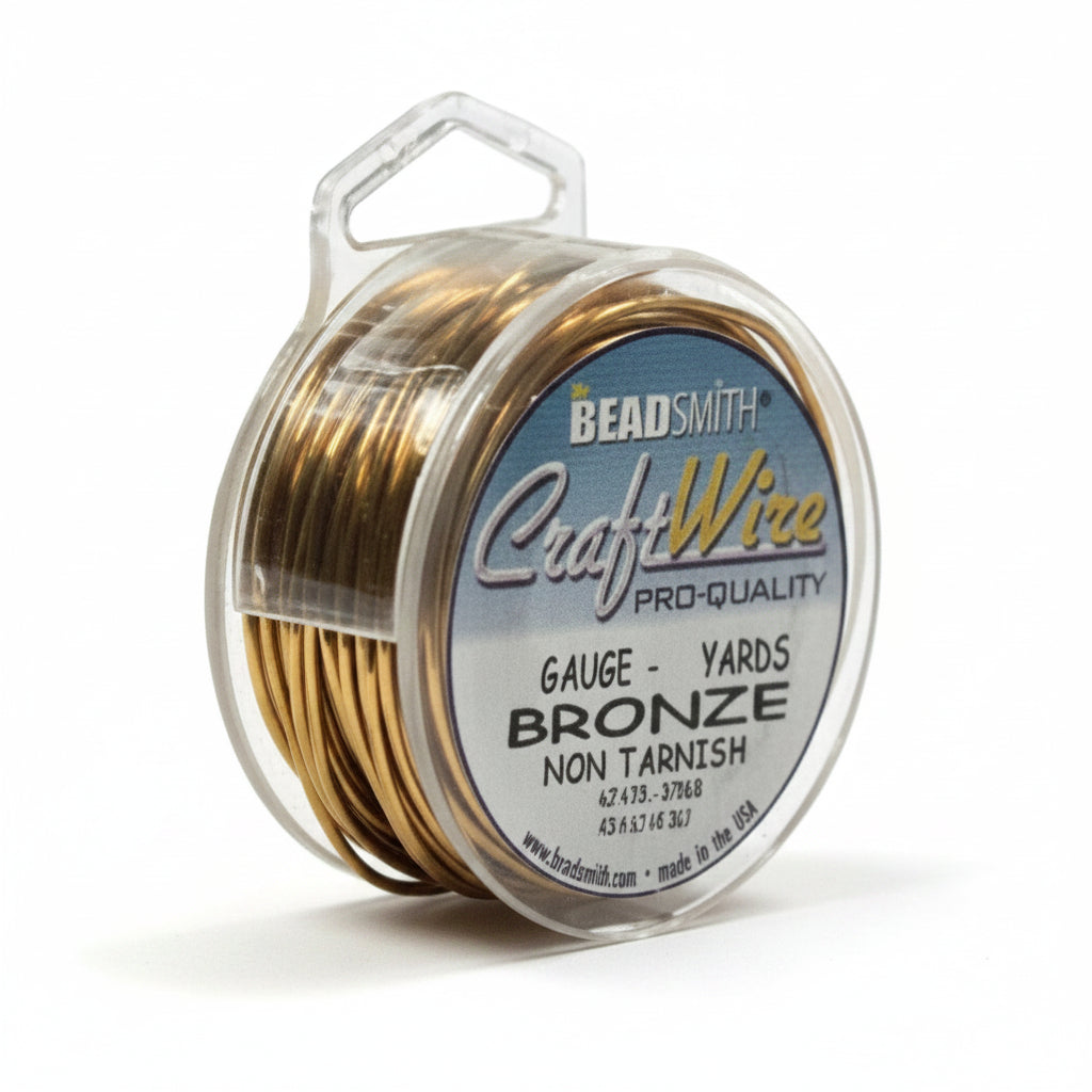 Beadsmith Bronze Round Wrapping Wire, 20 Gauge (0.81mm), 10 yd