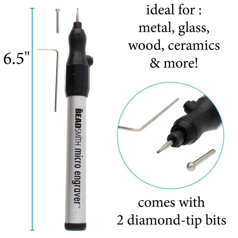 BeadSmith Micro Engraver with 2 Diamond Tip Bits, 6-1/2"