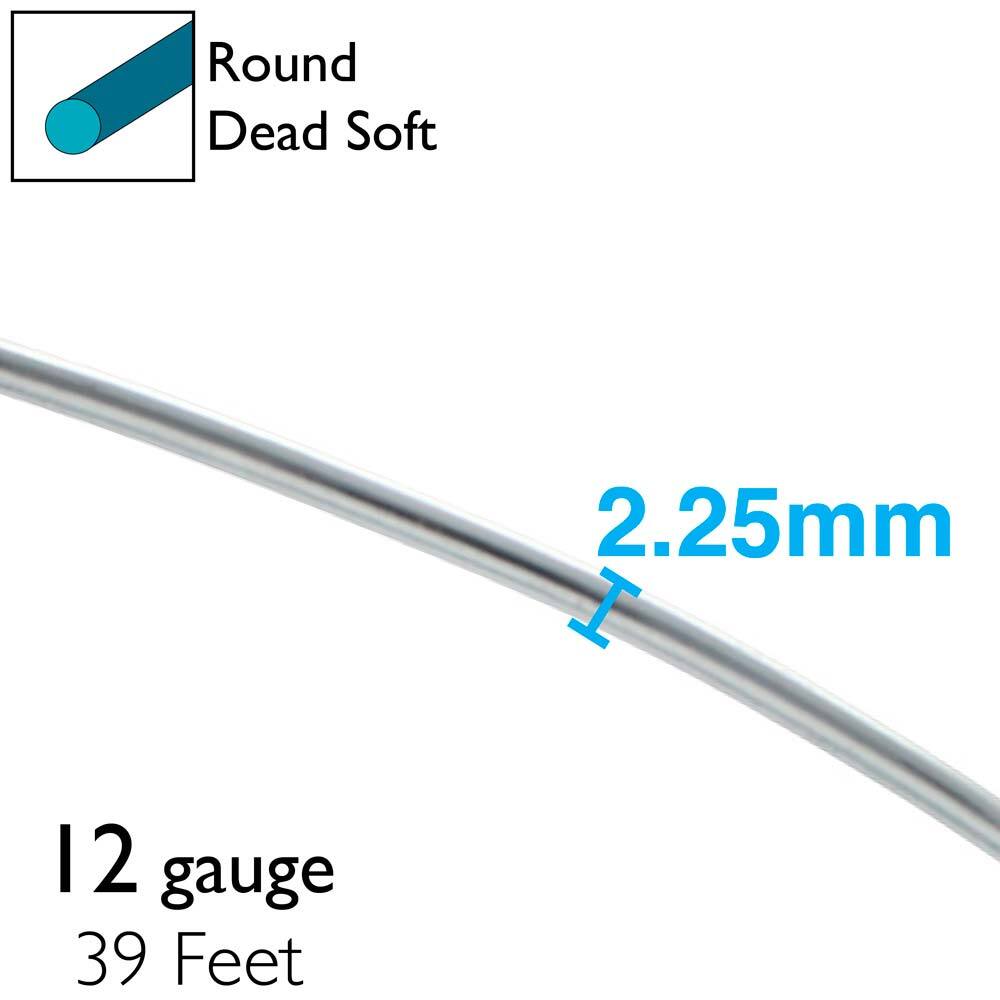 BeadSmith Anodized Aluminum Wire 12 Gauge - 39 Feet
