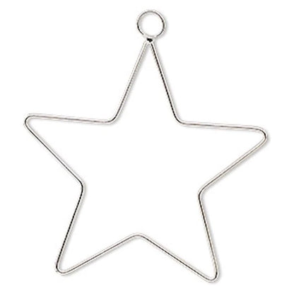 Steel Wire Star Ornament Frame, 4 inch, 2 pcs