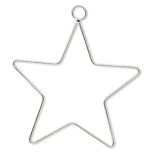 Steel Wire Star Ornament Frame, 4 inch, 2 pcs