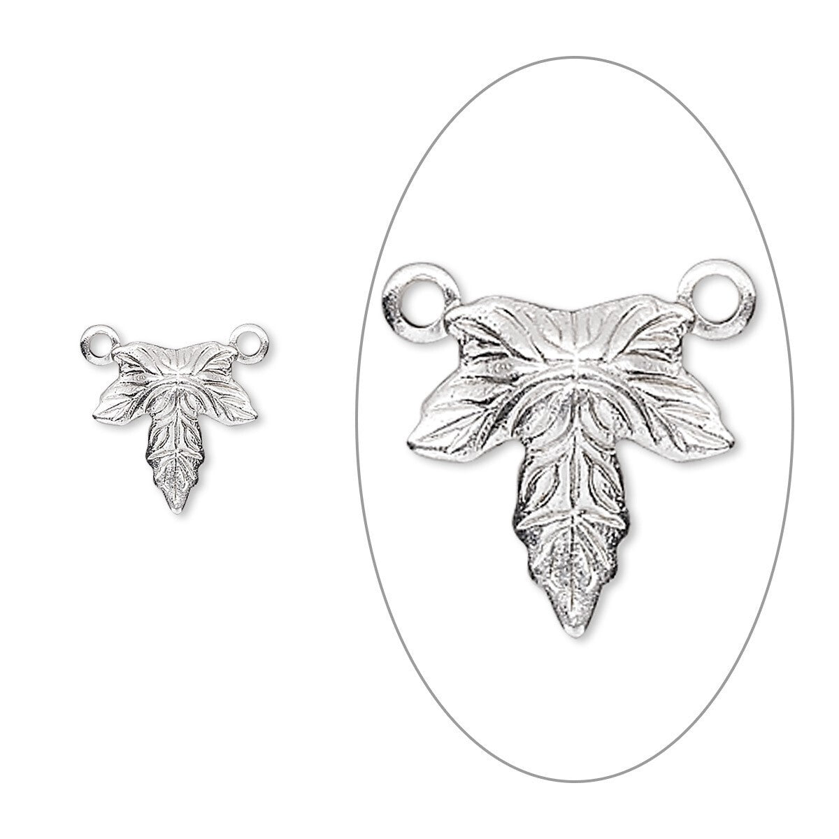 Matte Silver-Plated Brass 10x10mm Maple Leaf Drop Connectors, 100 pcs