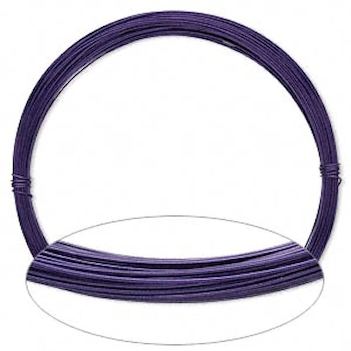 Purple Anodized Aluminum Dead Soft Wire, 24 Gauge, 45 Feet