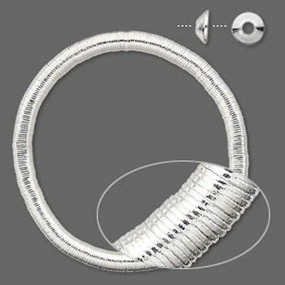 Bead Cap, 300 Silver Plated Steel 5x2mm Smooth Cone to Fit 6-8mm Beads