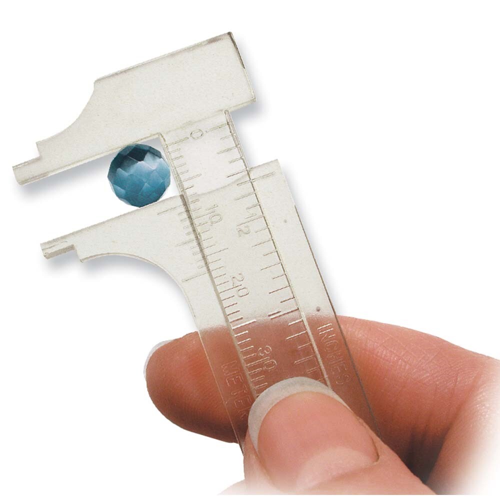 BeadSmith Plastic Sliding Gauge Caliper, mm & Inches