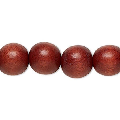 Cheesewood Round Beads, Dyed & Waxed, 11-12mm, 2 Strands, Approx. 70 Beads
