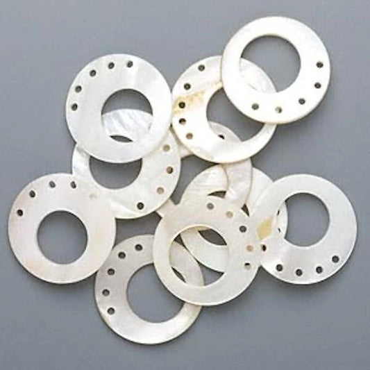 Bleached Shell Go-Go Chandelier Earring Connectors, 25mm, 5 Holes, 10 pcs