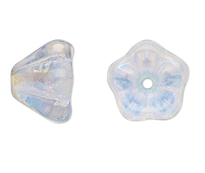 Czech Pressed Glass Bell Cone Flower Beads 8.5x6.5mm - 20 pcs