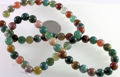 Beads, Fancy Jasper (Natural) B Grade 6mm Round, 1 Strand (approx. 67 pcs)