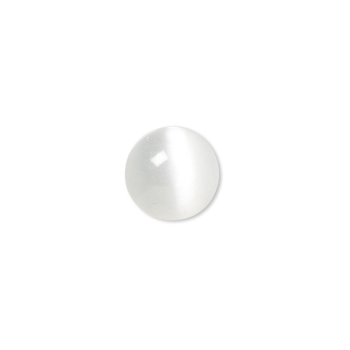 Cat's Eye Fiber Optic Glass Cabochons, Flat Back Round, 10mm to 20mm
