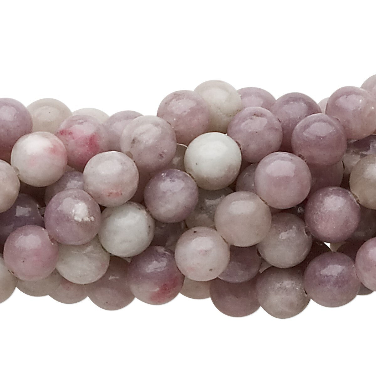 Natural Lilac Stone 6mm Round Beads, 1 Strand (approx. 67)