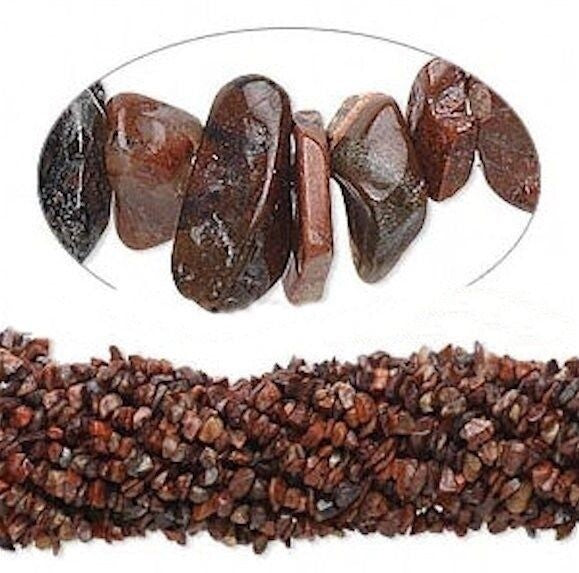 Beads, Brecciated Jasper (Natural) B/C Grade 2-11mm Medium Chip, 1 Strand (34 inch)