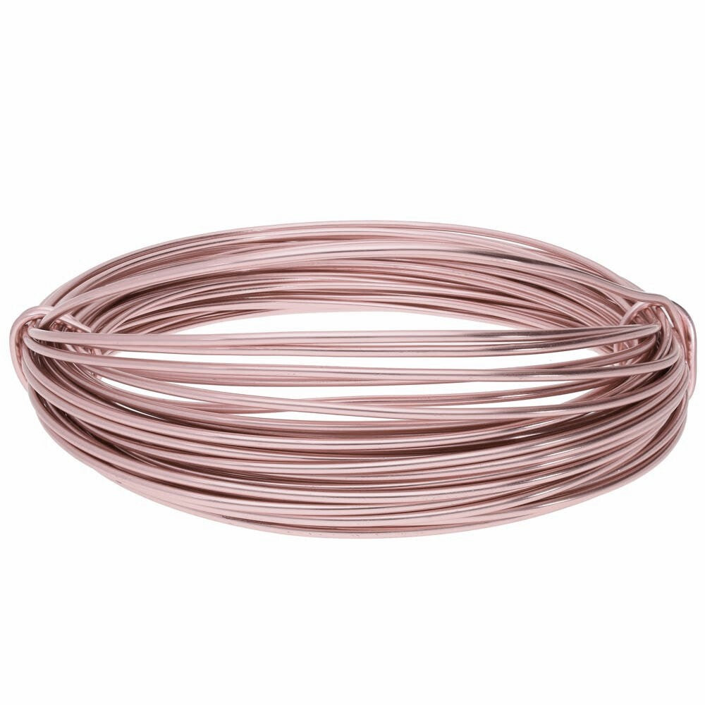 BeadSmith Anodized Aluminum Wire: Rose Gold, 12 Gauge (2mm), 39 Feet