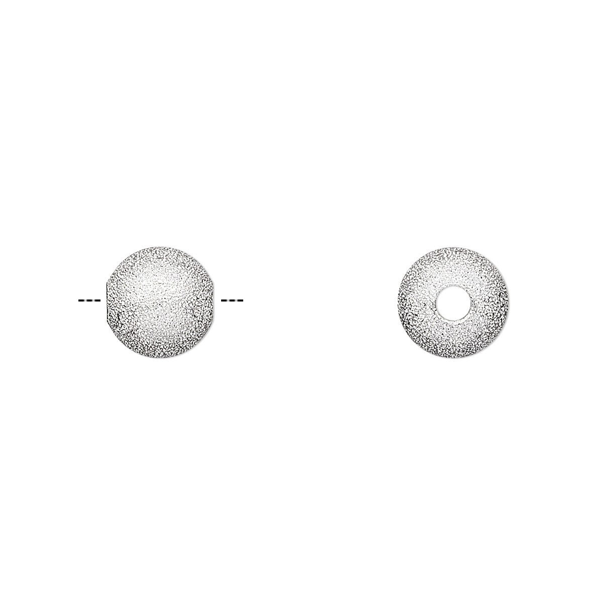 Silver Plated Brass Stardust Round Beads 8mm Large Hole 2–2.4mm (24 pc)