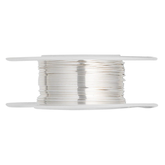 Sterling Silver Round Wire, 24 Gauge (0.51mm), 5 Feet