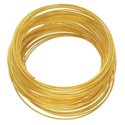 Beadsmith Gold Plated Steel Bracelet Memory Wire 2", 1 oz (approx. 70-75 loops)