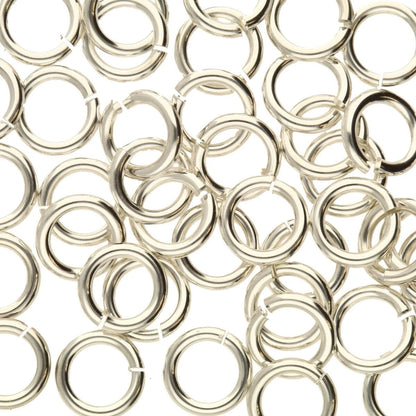 Sterling Silver Round Jumplock Jump Rings, 6mm, 18 Gauge (50)