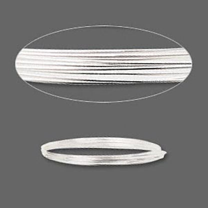 Wire, 5 Feet Sterling Silver Half Hard 20 Gauge Round Wrapping Wire