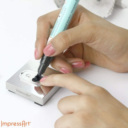 ImpressArt Black Stamp Enamel Marker for Metal Stamping