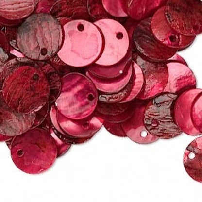 Mussel Shell 10mm Round Coin Drop Charms, 100 pcs