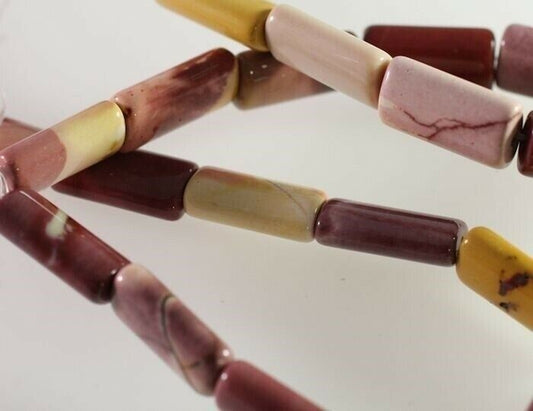 Mookaite Multi Color 8x16mm Pillow Rectangle Beads with 1mm Hole 1 Strand (26 pc)