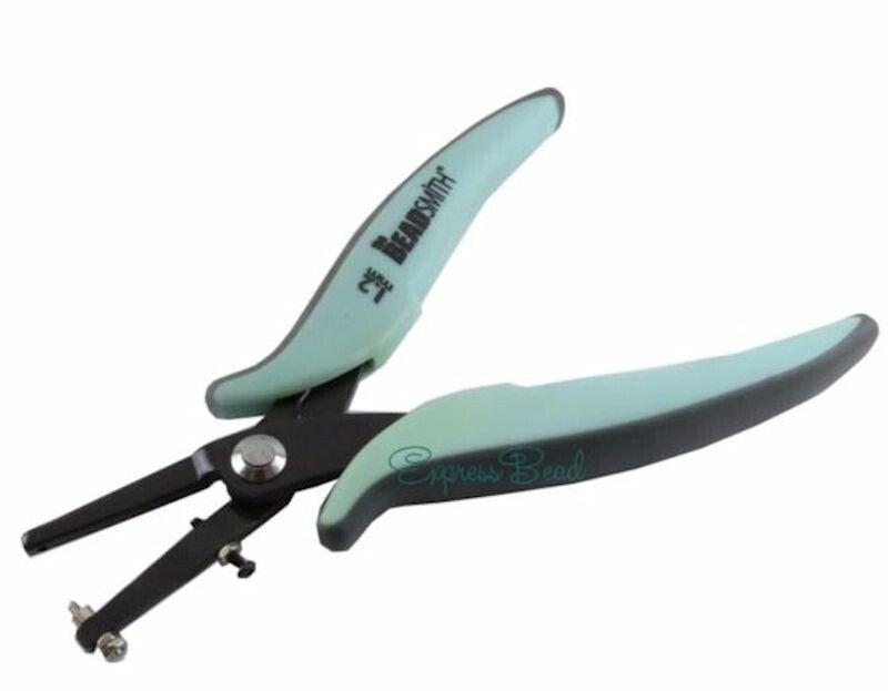 BeadSmith 1.25mm Metal Hole Punch Pliers with Gauge Guard