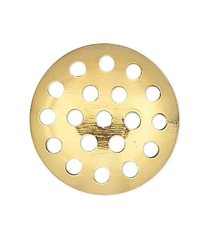 Aluminum Perforated Beading Discs, Gold or Silver Plated, 4 Sizes