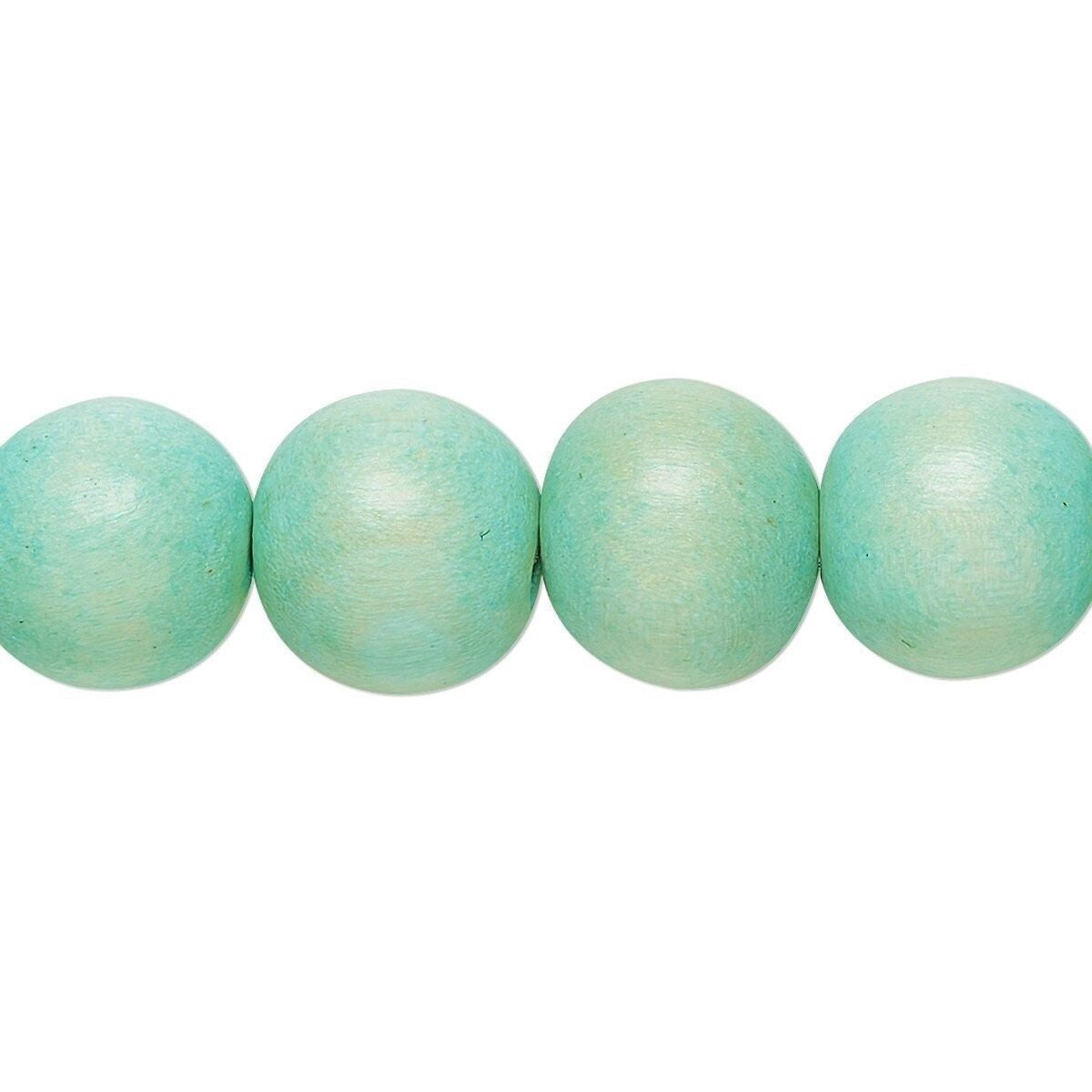 Cheesewood Round Beads, Dyed & Waxed, 11-12mm, 2 Strands, Approx. 70 Beads
