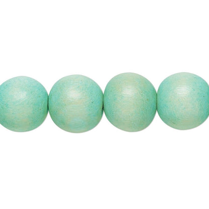 Cheesewood Round Beads, Dyed & Waxed, 11-12mm, 2 Strands, Approx. 70 Beads