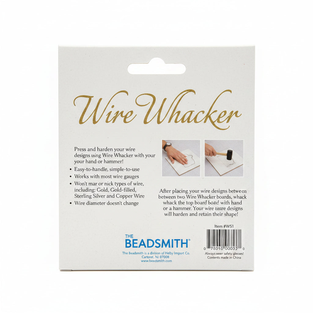 Beadsmith Wire Whacker, 4x6 Inch Boards to Flatten, Harden & Retain Wire Shapes