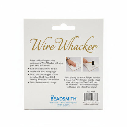 Beadsmith Wire Whacker, 4x6 Inch Boards to Flatten, Harden & Retain Wire Shapes