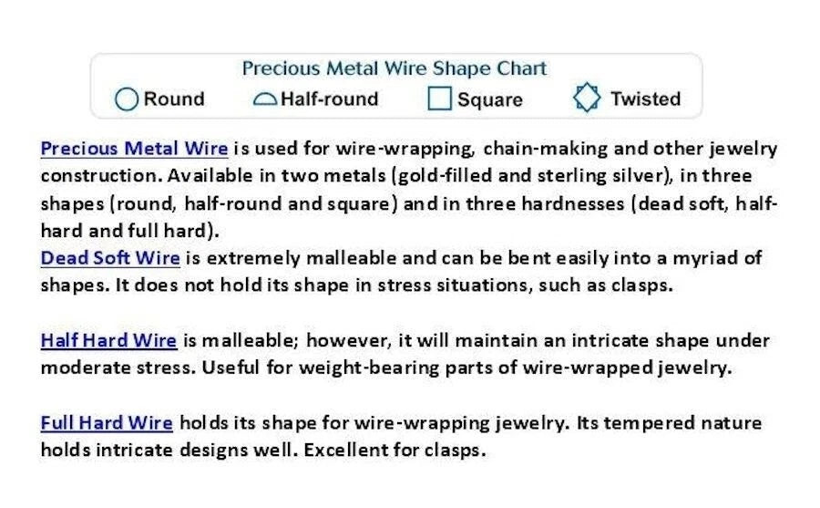 Argentium Sterling Silver Round Wire, 22 Gauge (0.64mm), Half Hard, 5 Feet