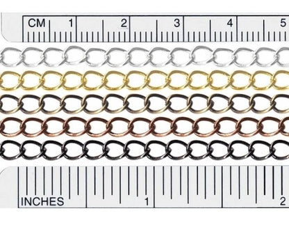 Cable Chain, Gold Plated Brass 4.2x5.2mm Links, 10m Spool (approx. 32 ft)