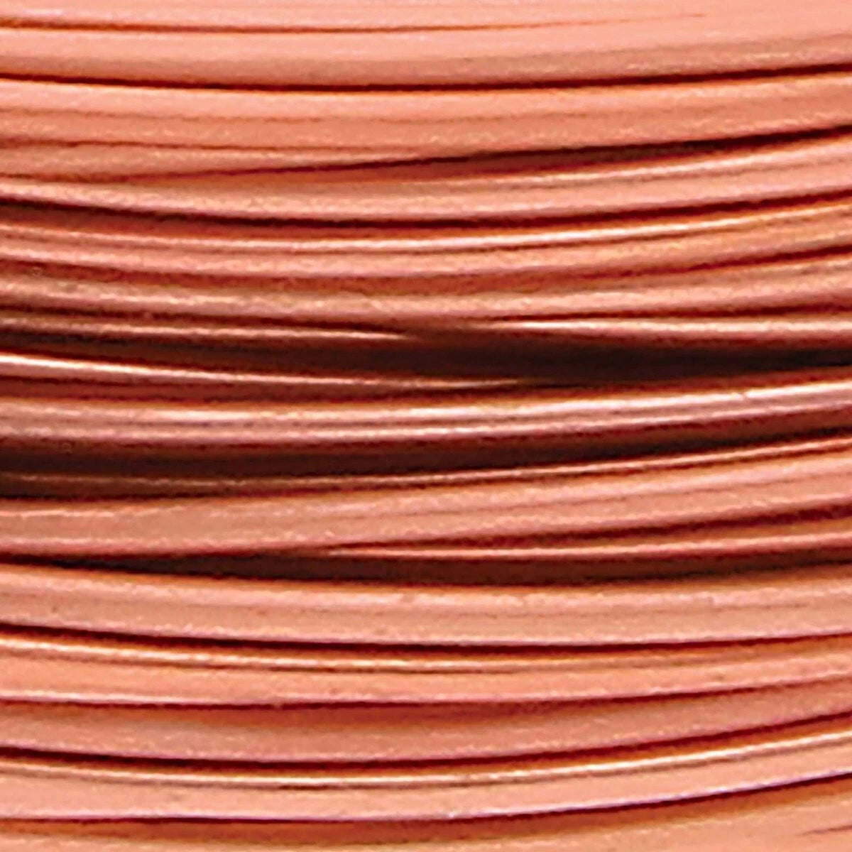 Beadsmith Copper Half Round Non-Tarnish Wire, 21 Gauge (0.72mm), 7 Yards
