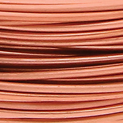 Beadsmith Copper Half Round Non-Tarnish Wire, 21 Gauge (0.72mm), 7 Yards